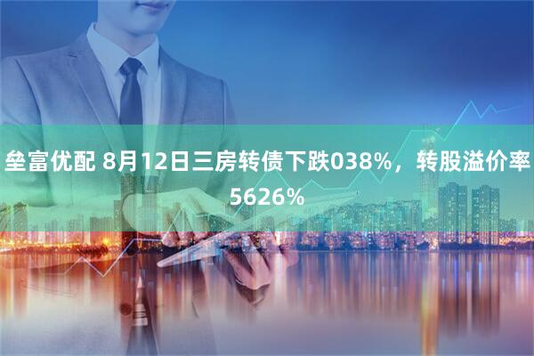 垒富优配 8月12日三房转债下跌038%，转股溢价率5626%