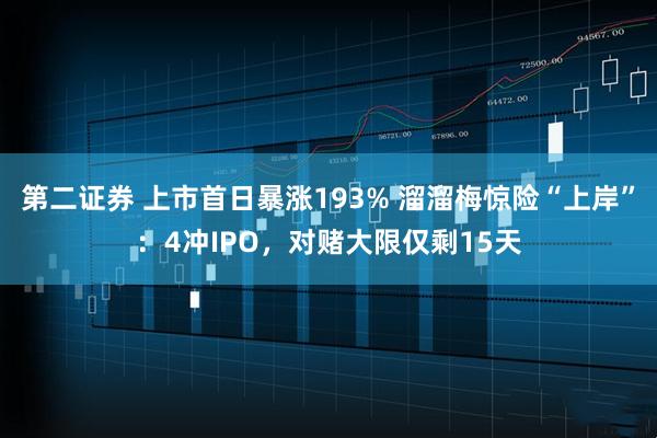 第二证券 上市首日暴涨193% 溜溜梅惊险“上岸”：4冲IPO，对赌大限仅剩15天